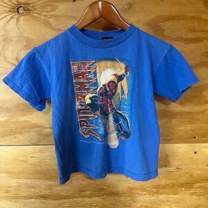 Y2K Spiderman Distressed Baby Tee Youth Size Small (7)